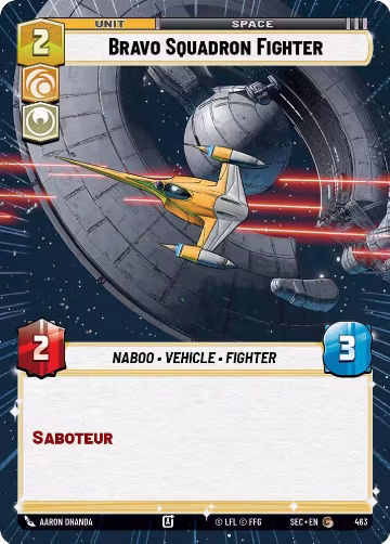 Bravo Squadron Fighter (Hyperspace) (463), Secrets of Power — Star Wars card price