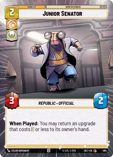 Junior Senator (Hyperspace) (464), Secrets of Power — Star Wars card price