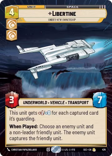 Libertine - Under New Ownership (Hyperspace) (476), Secrets of Power — Star Wars card price