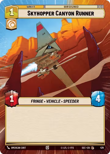 Skyhopper Canyon Runner (Hyperspace) (478), Secrets of Power — Star Wars card price