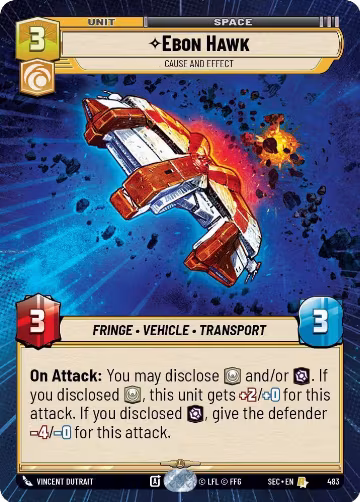 Ebon Hawk - Cause and Effect (Hyperspace) (483), Secrets of Power — Star Wars card price