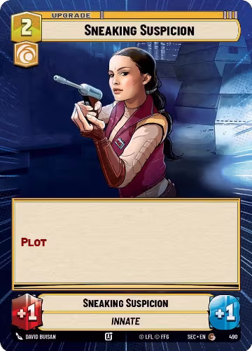 Sneaking Suspicion (Hyperspace) (490), Secrets of Power — Star Wars card price
