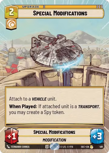 Special Modifications (Hyperspace) (491), Secrets of Power — Star Wars card price