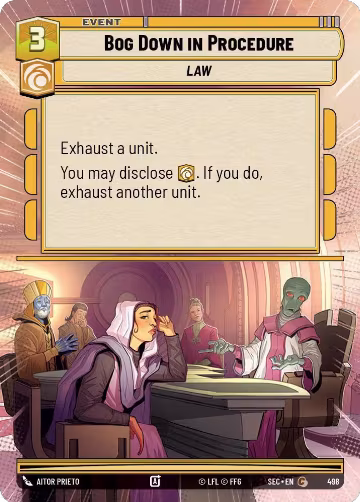 Bog Down in Procedure (Hyperspace) (498), Secrets of Power — Star Wars card price