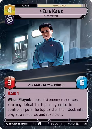 Elia Kane - False Convert (Hyperspace) (506), Secrets of Power — Star Wars card price