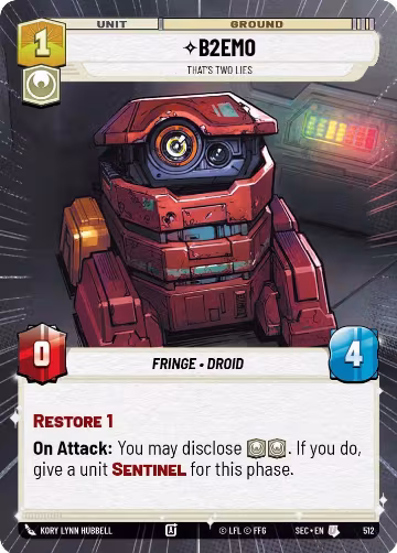 B2EMO - That's Two Lies (Hyperspace) (512), Secrets of Power — Star Wars card price