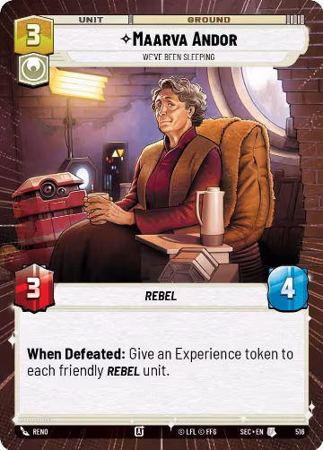 Maarva Andor - We've Been Sleeping (Hyperspace) (516), Secrets of Power — Star Wars card price