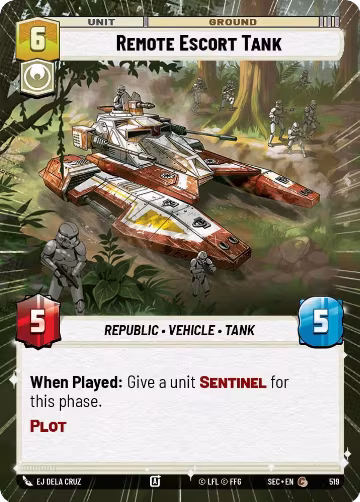 Remote Escort Tank (Hyperspace) (519), Secrets of Power — Star Wars card price