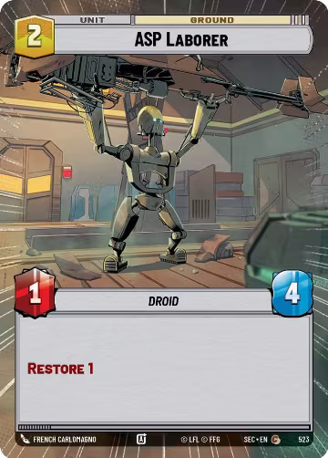 ASP Laborer (Hyperspace) (523), Secrets of Power — Star Wars card price