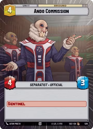 Ando Commission (Hyperspace) (526), Secrets of Power — Star Wars card price