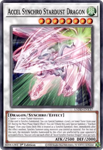 Accel Synchro Stardust Dragon (L5DD-ENY37), Legendary 5D's Decks — Yu-Gi-Oh! card price