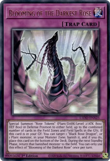 Blooming of the Darkest Rose (L5DD-ENA25), Legendary 5D's Decks — Yu-Gi-Oh! card price