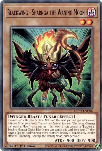 Blackwing - Sharnga the Waning Moon (L5DD-ENC06), Legendary 5D's Decks — Yu-Gi-Oh! card price