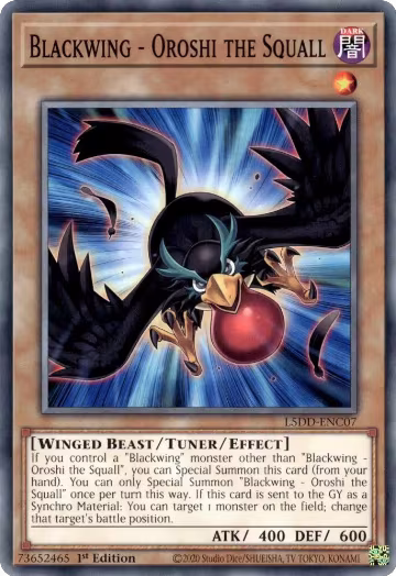 Blackwing - Oroshi the Squall (L5DD-ENC07), Legendary 5D's Decks — Yu-Gi-Oh! card price