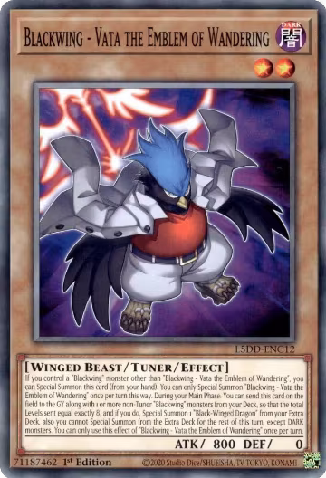 Blackwing - Vata the Emblem of Wandering (L5DD-ENC12), Legendary 5D's Decks — Yu-Gi-Oh! card price