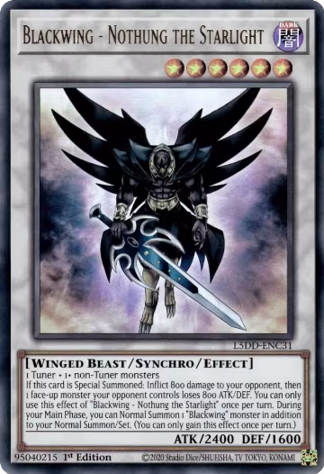 Blackwing - Nothung the Starlight (L5DD-ENC31), Legendary 5D's Decks — Yu-Gi-Oh! card price