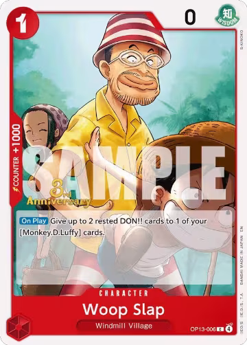 Woop Slap (OP13-006), Carrying On His Will: 3rd Anniversary Tournament Cards — One Piece card price
