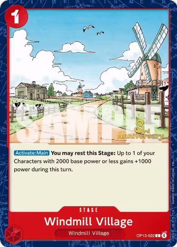 Windmill Village (OP13-022), Carrying On His Will: 3rd Anniversary Tournament Cards — One Piece card price