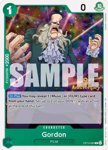 Gordon (OP13-024), Carrying On His Will: 3rd Anniversary Tournament Cards — One Piece card price