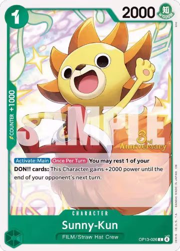 Sunny-Kun (OP13-026), Carrying On His Will: 3rd Anniversary Tournament Cards — One Piece card price