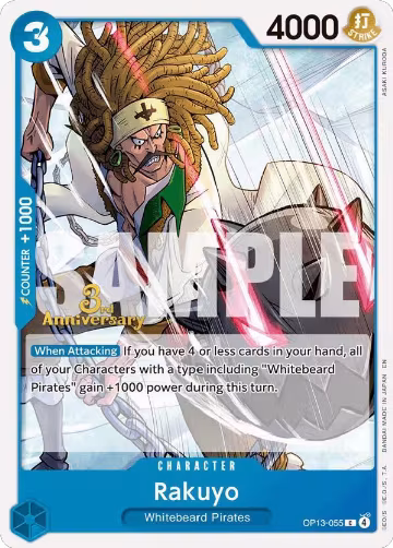 Rakuyo (OP13-055), Carrying On His Will: 3rd Anniversary Tournament Cards — One Piece card price