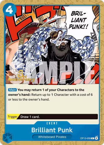 Brilliant Punk (OP13-059), Carrying On His Will: 3rd Anniversary Tournament Cards — One Piece card price