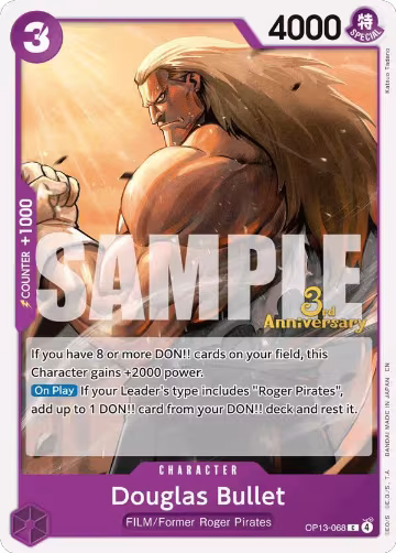 Douglas Bullet (OP13-068), Carrying On His Will: 3rd Anniversary Tournament Cards — One Piece card price