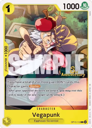 Vegapunk (OP13-112), Carrying On His Will: 3rd Anniversary Tournament Cards — One Piece card price