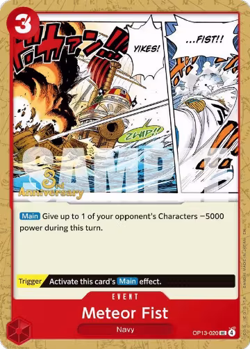 Meteor Fist (OP13-020), Carrying On His Will: 3rd Anniversary Tournament Cards — One Piece card price