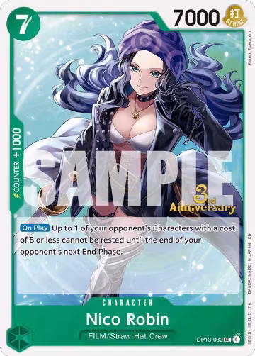 Nico Robin (OP13-032), Carrying On His Will: 3rd Anniversary Tournament Cards — One Piece card price