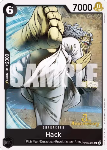 Hack (OP13-090), Carrying On His Will: 3rd Anniversary Tournament Cards — One Piece card price