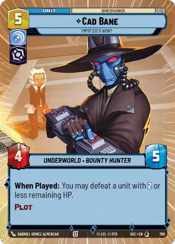 Cad Bane - Impressed Now? (Hyperspace Foil) (790), Secrets of Power — Star Wars card price