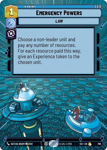 Emergency Powers (Hyperspace Foil) (796), Secrets of Power — Star Wars card price
