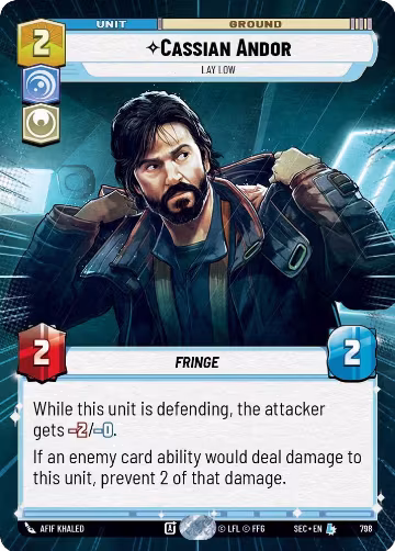 Cassian Andor - Lay Low (Hyperspace Foil) (798), Secrets of Power — Star Wars card price
