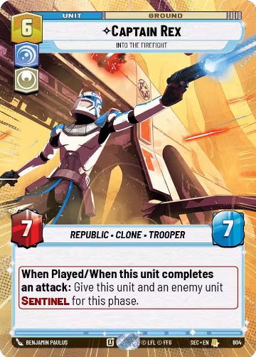 Captain Rex - Into the Firefight (Hyperspace Foil) (804), Secrets of Power — Star Wars card price