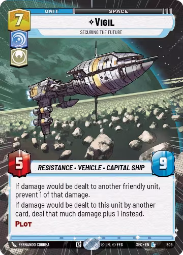 Vigil - Securing the Future (Hyperspace Foil) (806), Secrets of Power — Star Wars card price