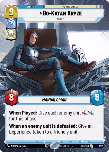 Bo-Katan Kryze - Alone (Hyperspace Foil) (807), Secrets of Power — Star Wars card price