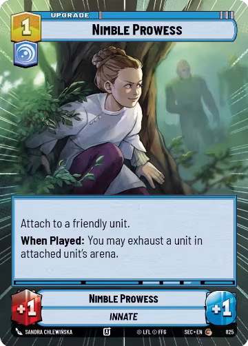 Nimble Prowess (Hyperspace Foil) (825), Secrets of Power — Star Wars card price