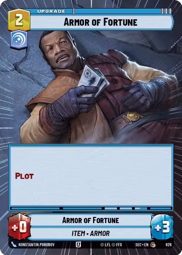 Armor of Fortune (Hyperspace Foil) (826), Secrets of Power — Star Wars card price