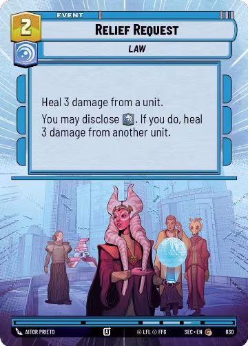 Relief Request (Hyperspace Foil) (830), Secrets of Power — Star Wars card price