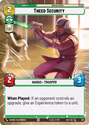 Theed Security (Hyperspace Foil) (851), Secrets of Power — Star Wars card price