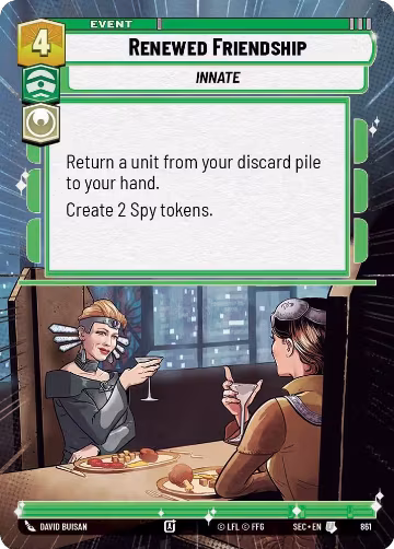 Renewed Friendship (Hyperspace Foil) (861), Secrets of Power — Star Wars card price