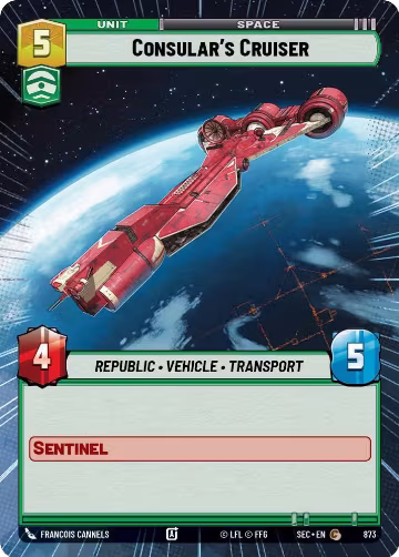 Consular's Cruiser (Hyperspace Foil) (873), Secrets of Power — Star Wars card price