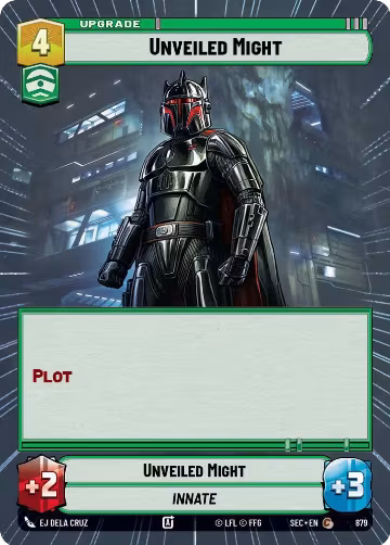 Unveiled Might (Hyperspace Foil) (879), Secrets of Power — Star Wars card price