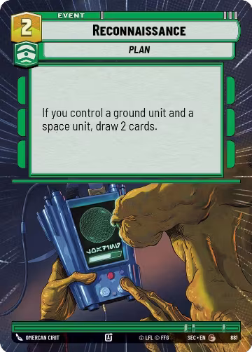 Reconnaissance (Hyperspace Foil) (881), Secrets of Power — Star Wars card price