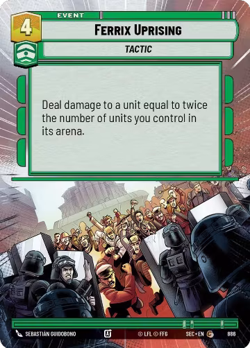 Ferrix Uprising (Hyperspace Foil) (886), Secrets of Power — Star Wars card price