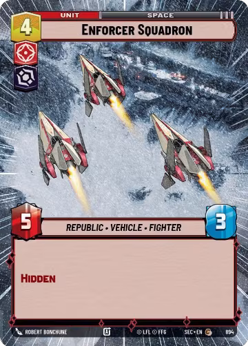 Enforcer Squadron (Hyperspace Foil) (894), Secrets of Power — Star Wars card price