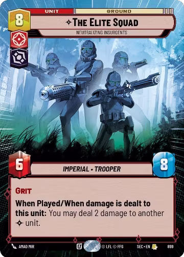 The Elite Squad - Neutralizing Insurgents (Hyperspace Foil) (899), Secrets of Power — Star Wars card price