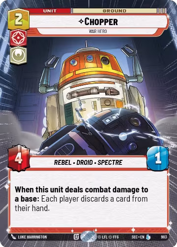 Chopper - War Hero (Hyperspace Foil) (903), Secrets of Power — Star Wars card price