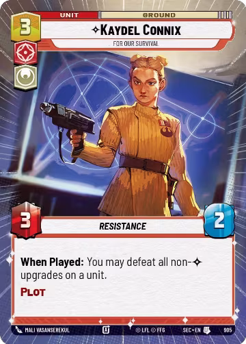 Kaydel Connix - For Our Survival (Hyperspace Foil) (905), Secrets of Power — Star Wars card price